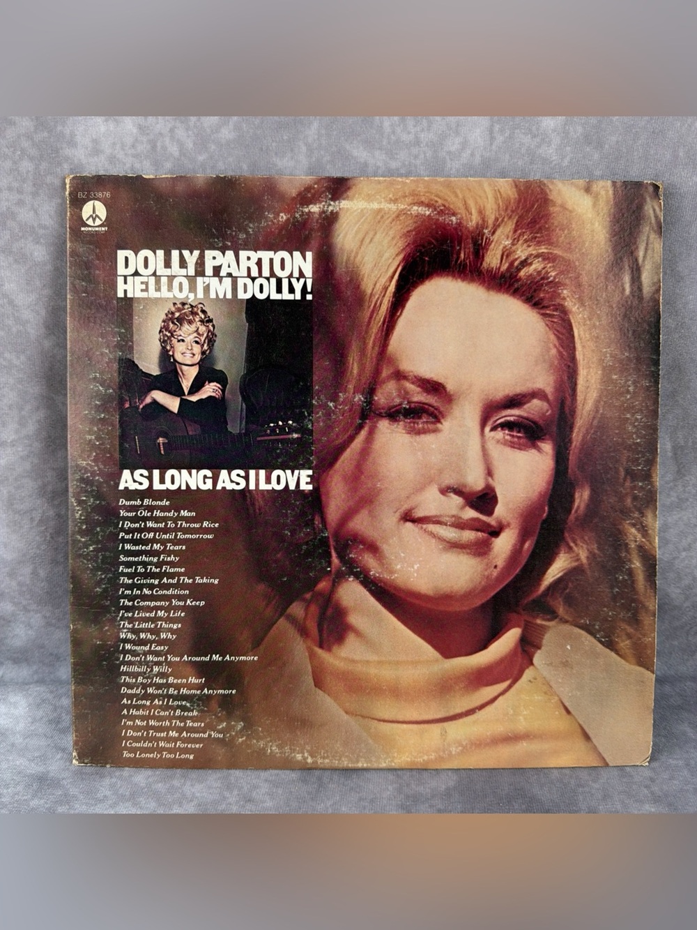 Dolly Parton Hello I'm Dolly As Long As I Love 2 LP Vinyl Gatefold BZ 33876 READ